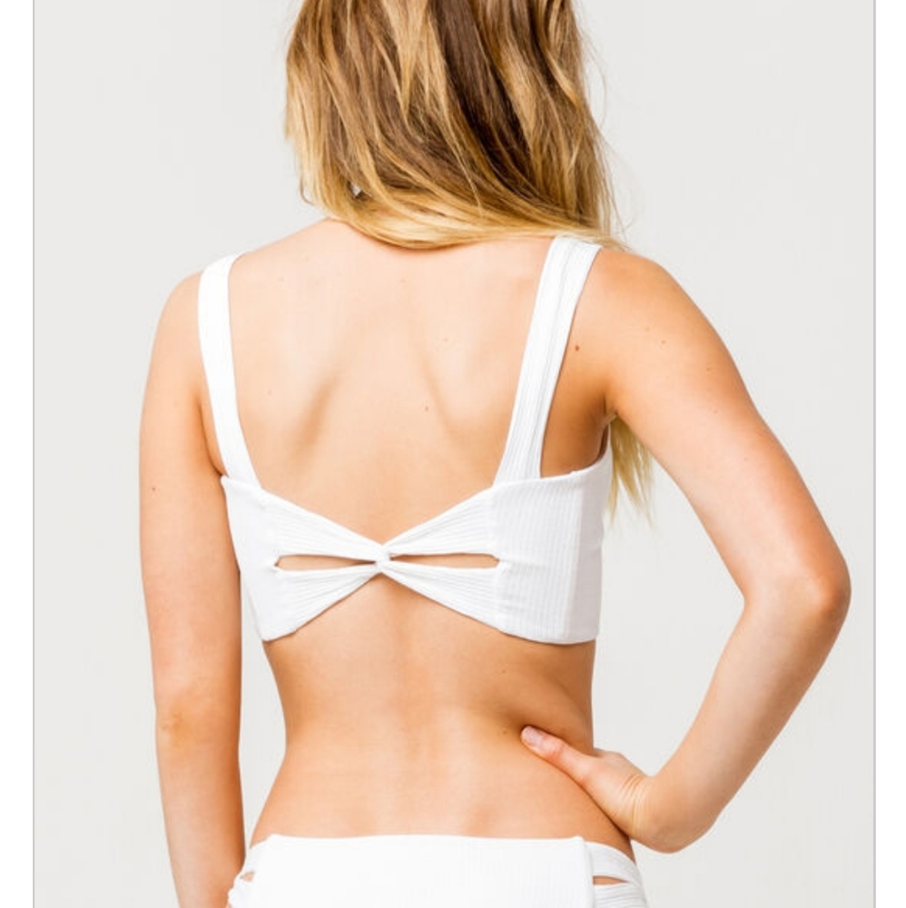 TAVIK  SET DEB SWIM TOP BIKINI BOTTOM WHITE  SMALL - Picture 6 of 8